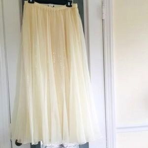 Jeanette For St Martin Three Layers Sequin Maxi Skirt Ethereal Balletcore Fairy